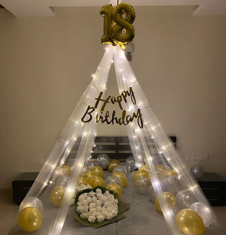 amazing birthday tent decor amazing surprise birthday tent decoration at home