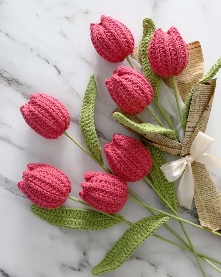 crochet flowers bunch 