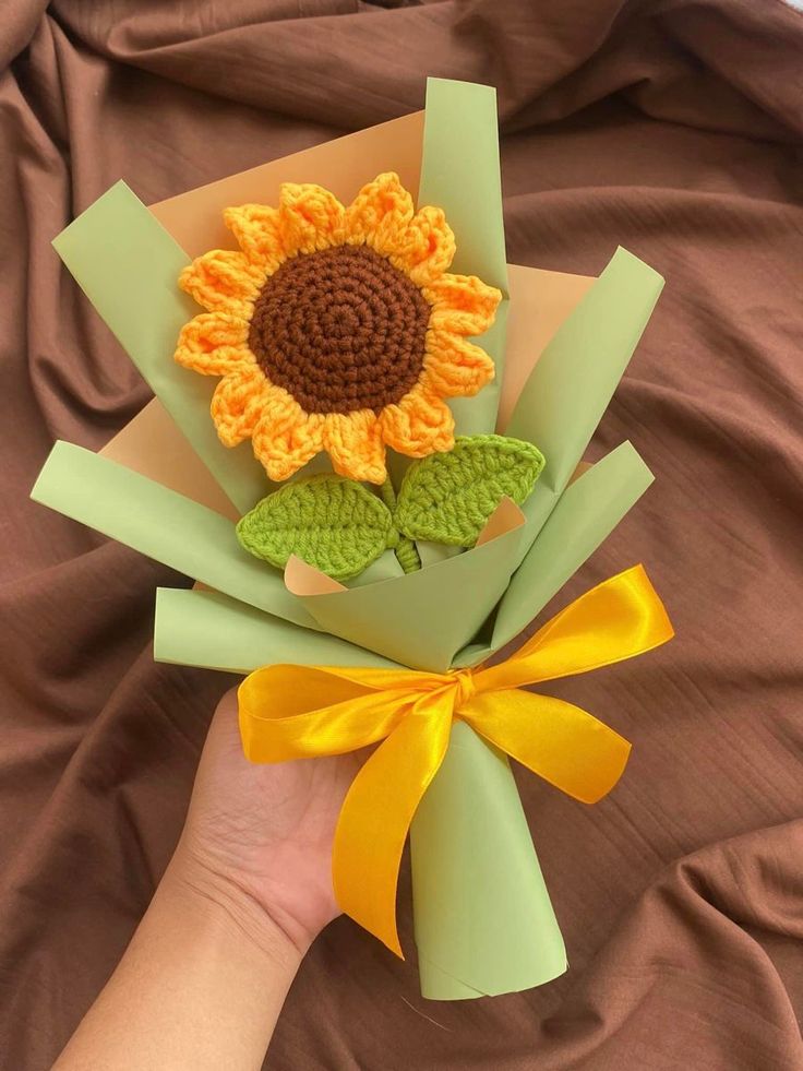 sunflower crochet flowers